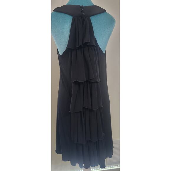 Cachet Dress Womens Size 12 Vintage Ruffled Black Party Dress Sexy Goth Witchy - Picture 4 of 8